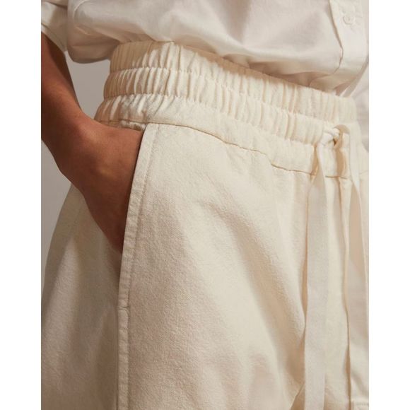 Everlane The Canvas Organic Cotton Pull-On Pant Wide Leg Bone Size S NWT - Picture 3 of 13